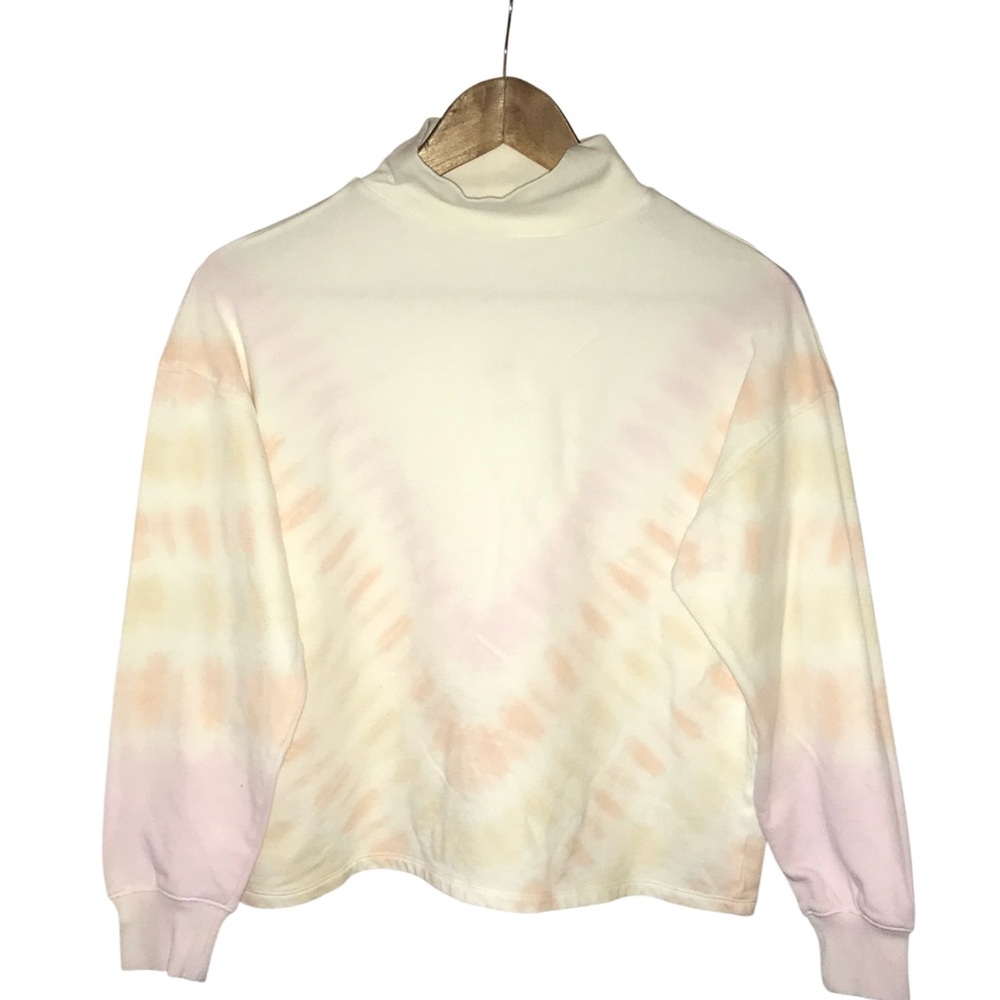 Style & Co. Cream and Pink Tie-Dye Sweatshirt